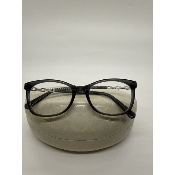 COACH HC 5537 Transparent Gray EYEGLASSES 53-17-140, HARD SHELL CASE, CLOTH main image 14